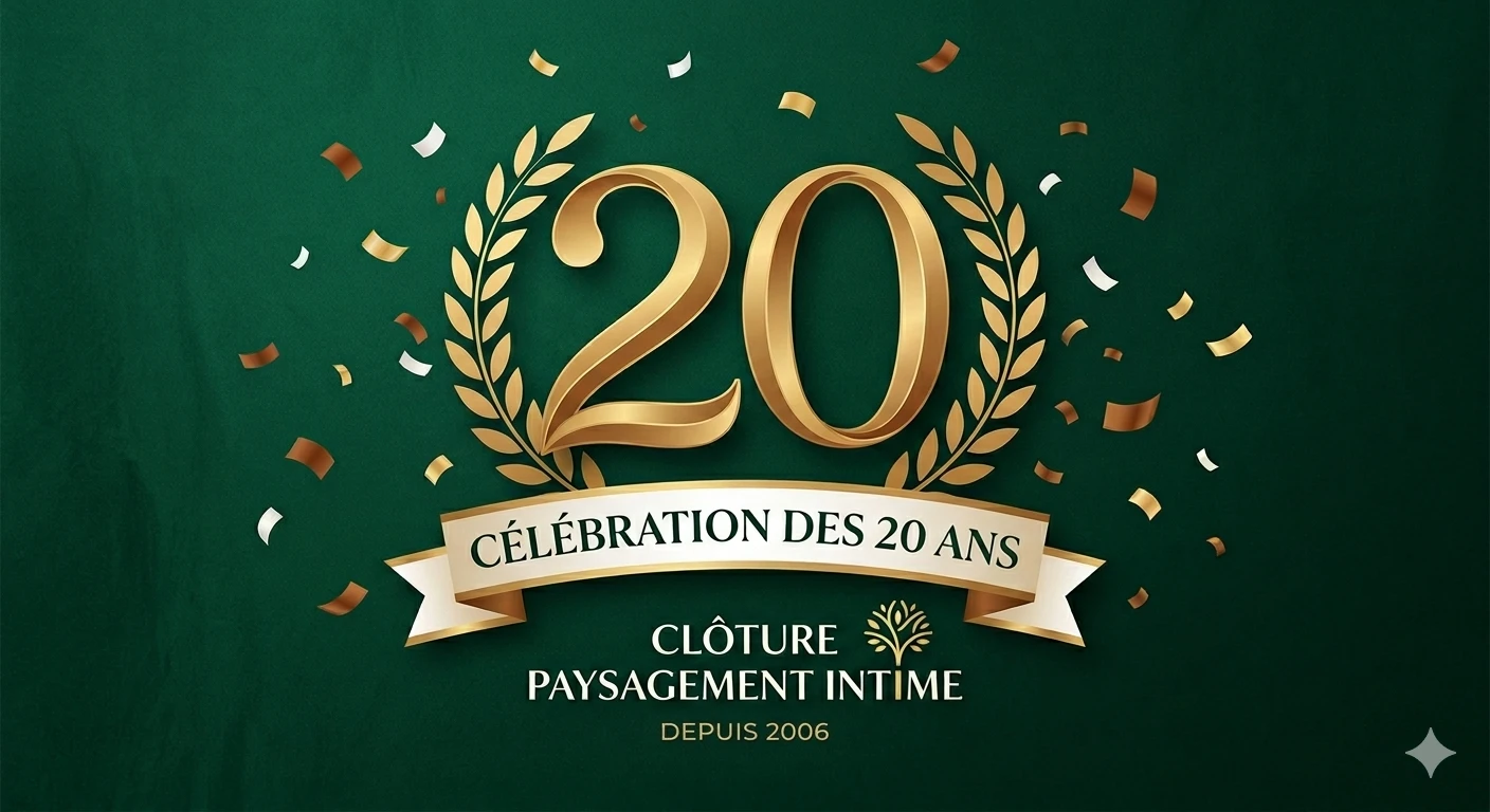 Célébration 20 ans Clôture Paysagement Intime